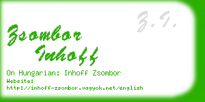 zsombor inhoff business card